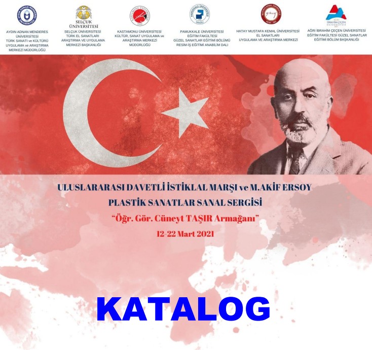 Turkish National Anthem and Mehmet Akif Ersoy Plastic Arts Exhibition catalogue cover